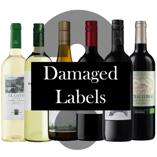 Mystery Damaged Label Wine Case of 6 – Great Value Wines